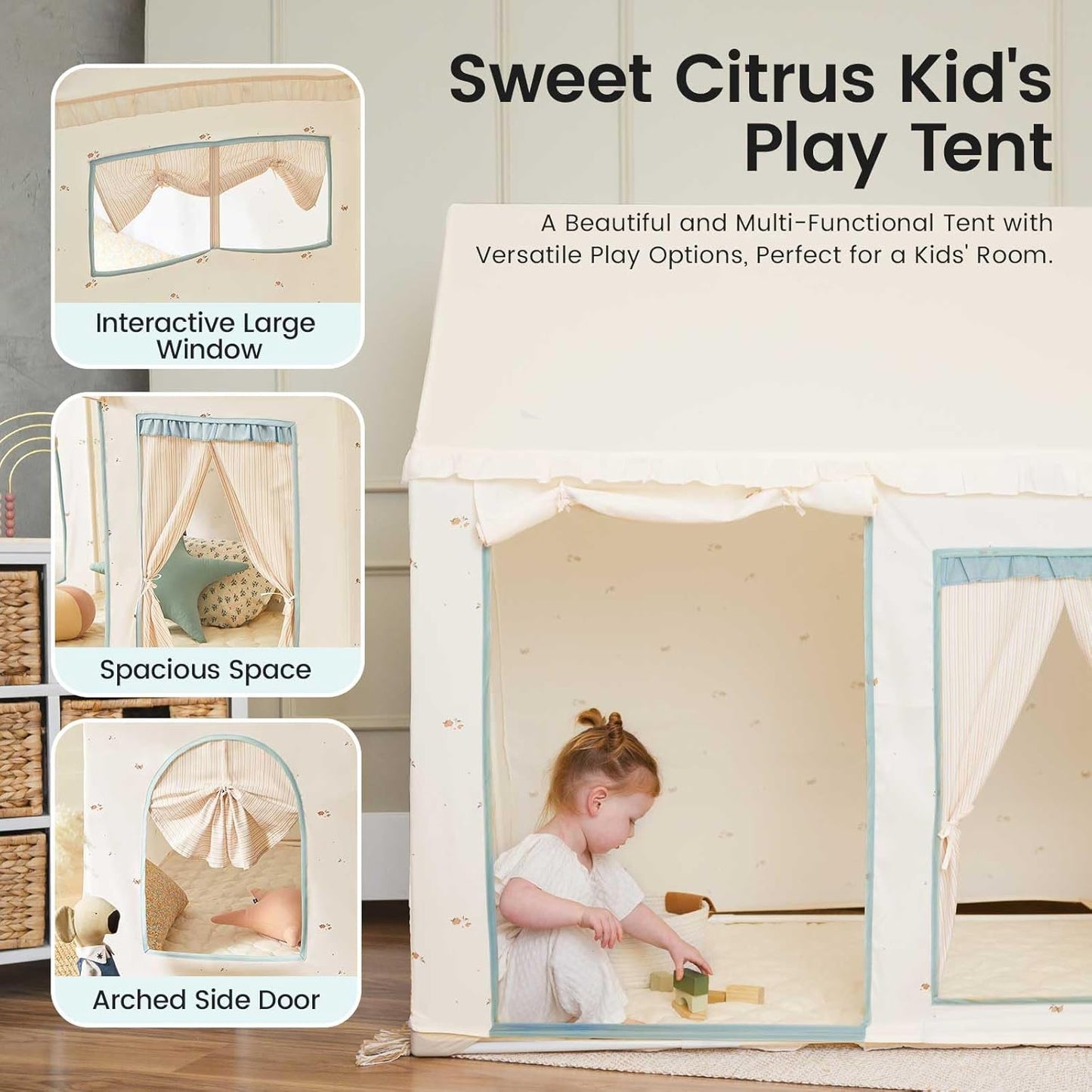 Magical Kids Tent – Indoor Castle Playhouse for Boys & Girls, Sleep & Dream in Style!