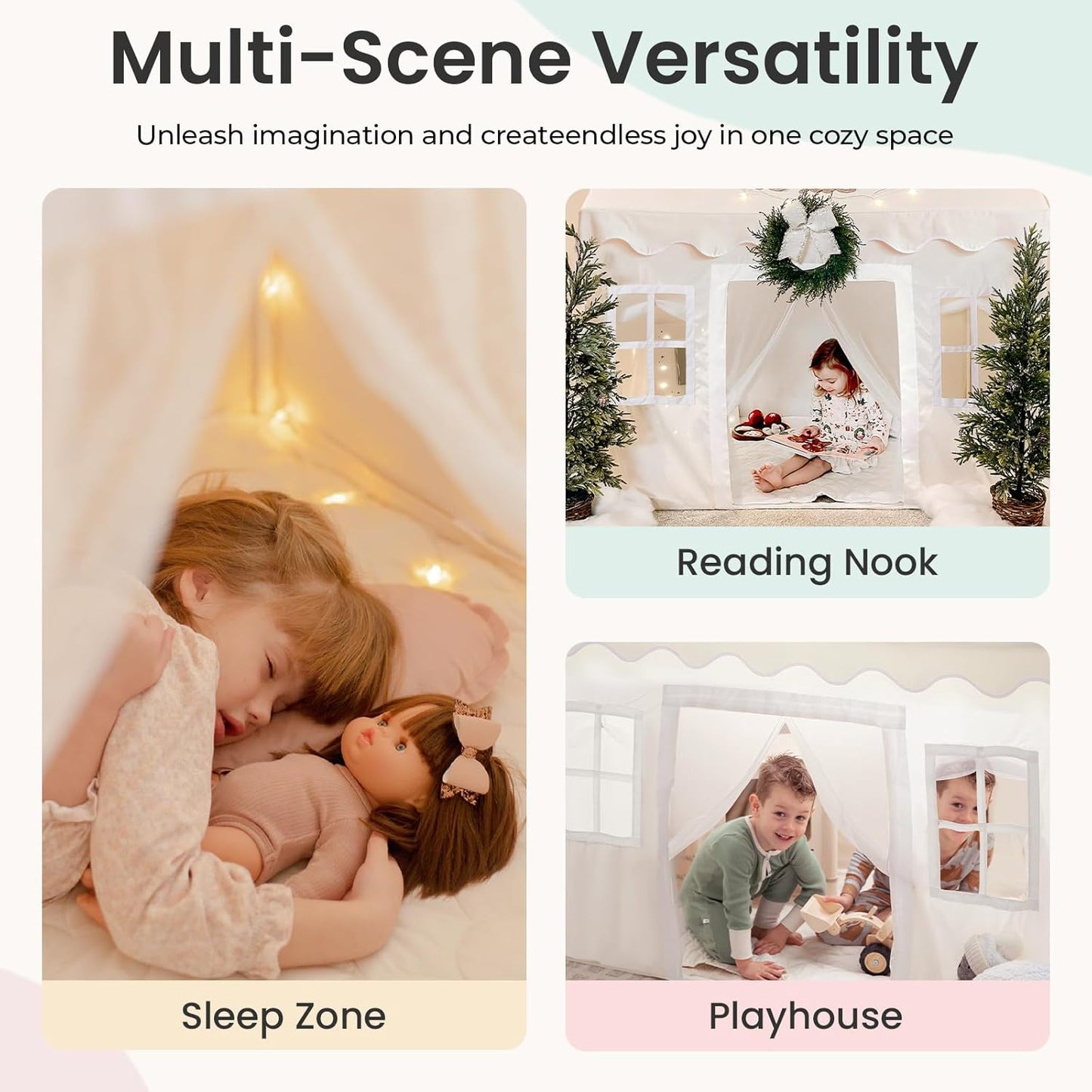 Magical Kids Tent – Indoor Castle Playhouse for Boys & Girls, Sleep & Dream in Style!