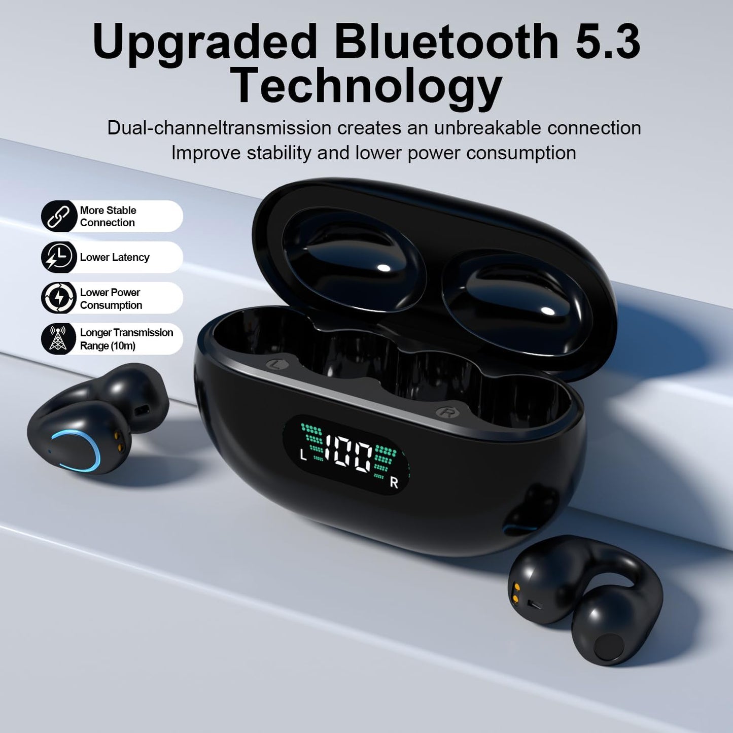 Verdurai - Limited time offerš„Ear Clip Bluetooth Headphones with Touch Screen
