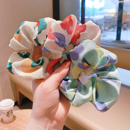 Spring Blue flowers scrunchie