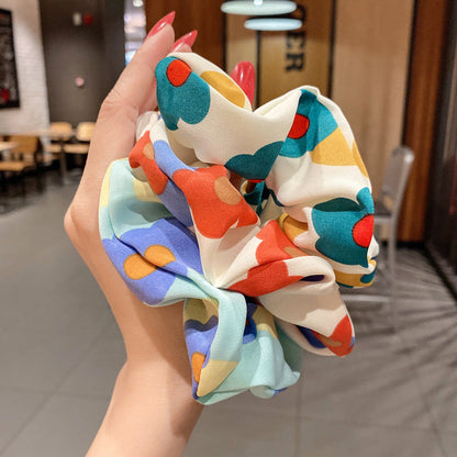 Spring Blue flowers scrunchie