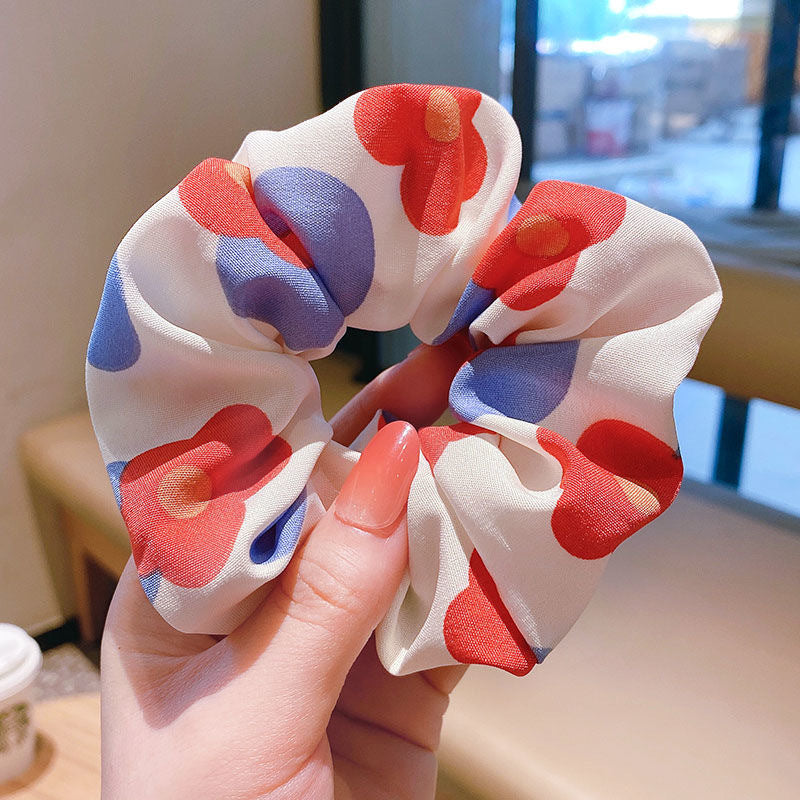 Spring Blue flowers scrunchie