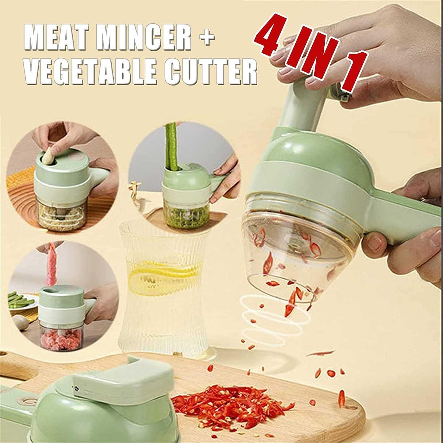 4 in 1 Handheld Electric Vegetable Slicer