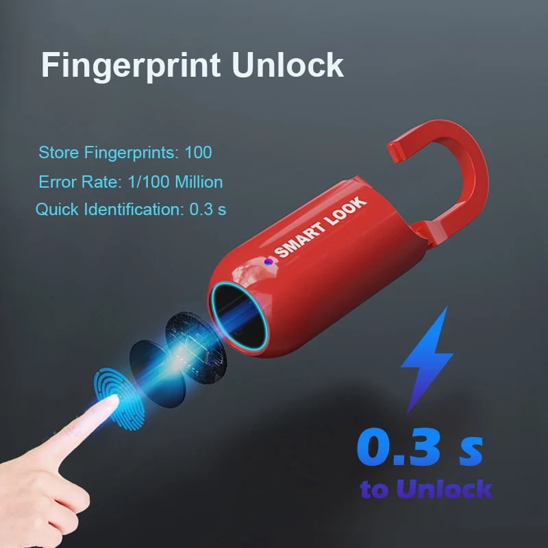 🔒Smart Fingerprint Padlock (Buy 2 Free Shipping!)