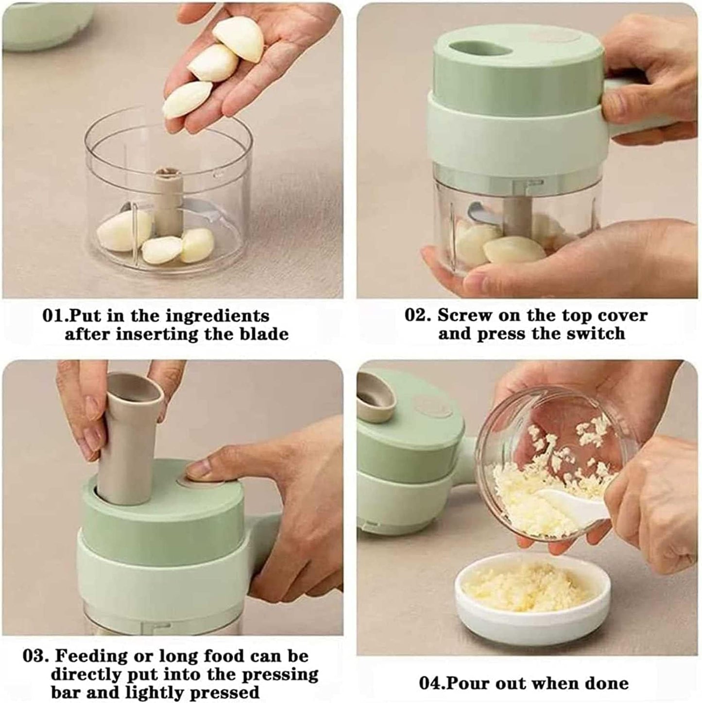 4 in 1 Handheld Electric Vegetable Slicer