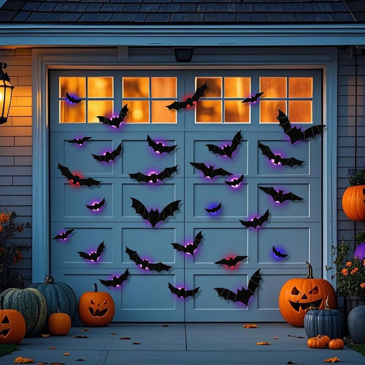 🎁🔥 3D Bat Light Design LED Decorations (contains three sizes: large, medium and small)