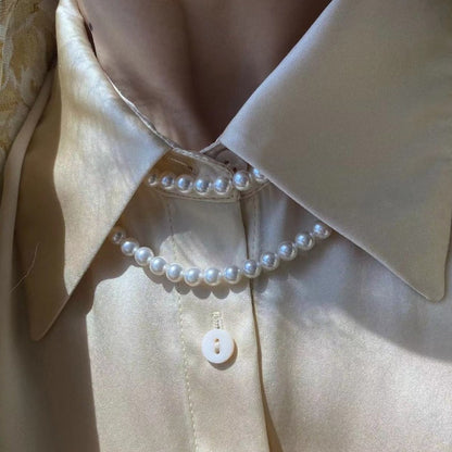 Minimalist Pearl Necklace